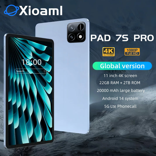 2025 m. Global Mi 11 colių planšetinis kompiuteris Android 14 Pad 7S Pro 16GB 1TB Snapdragon 8 Gen2 4K HD 5G WIFI Bluetooth WPS 20000mAh planšetinių kompiuterių skirtukas